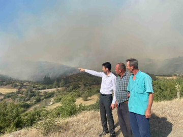 Bursa’daki orman yangınına havadan müdahale sürüyor