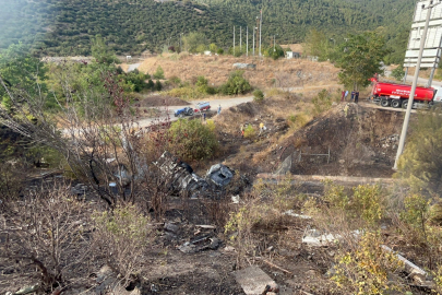 Bursa'da kontrolden çıkan tır şarampole uçtu