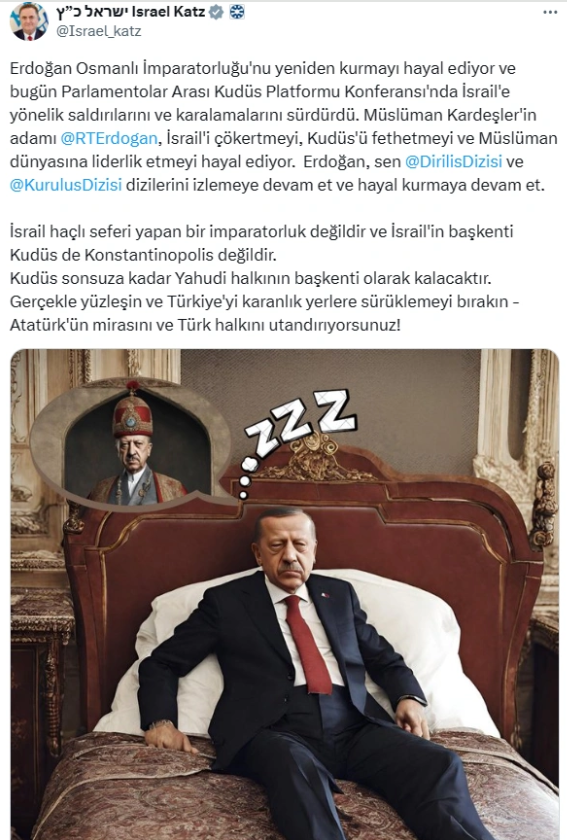 israilli bakan erdogani hedef aldi disislerinden tepki 0 dVgeJ2T8