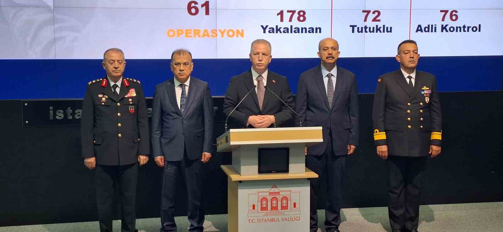 istanbul valisi gul bu yilin ilk dort ayinda teror orgutlerine karsi yapilan 576 operasyonda UvLWrQkb
